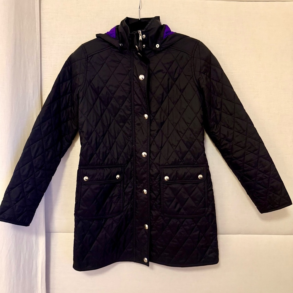 Lauren Ralph Lauren Quilted Jacket PM (Petite Medium) Black Like New-preloved
